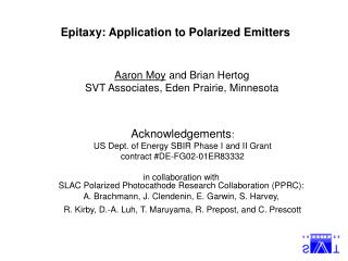 Epitaxy: Application to Polarized Emitters