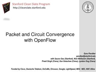 Packet and Circuit Convergence with OpenFlow