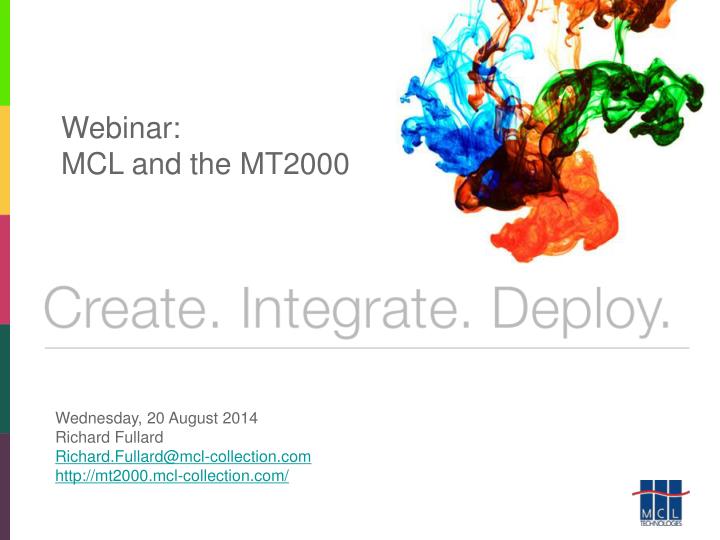 webinar mcl and the mt2000
