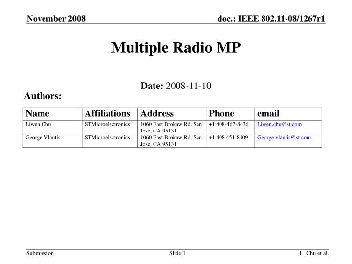 multiple radio mp