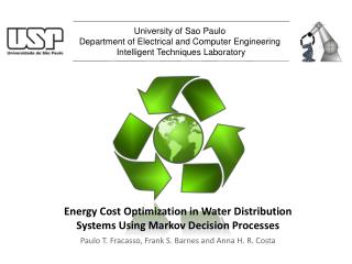 Energy Cost Optimization in Water Distribution Systems Using Markov Decision Processes