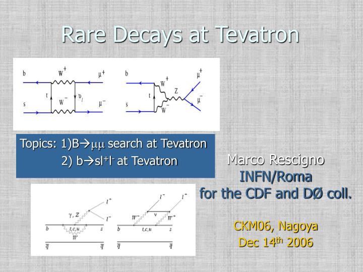 rare decays at tevatron