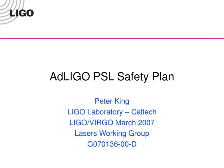 adligo psl safety plan