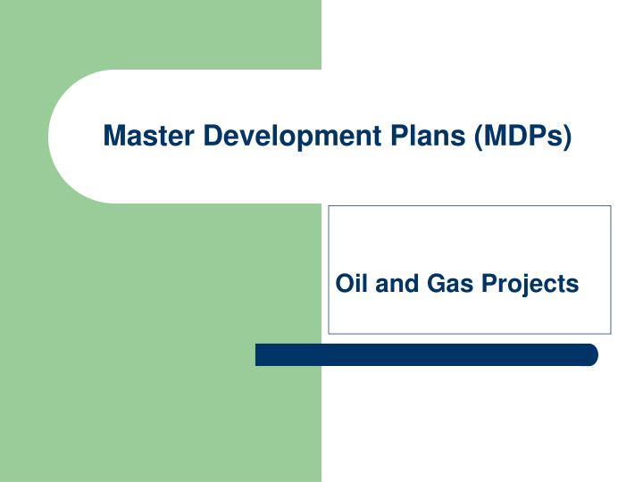 master development plans mdps