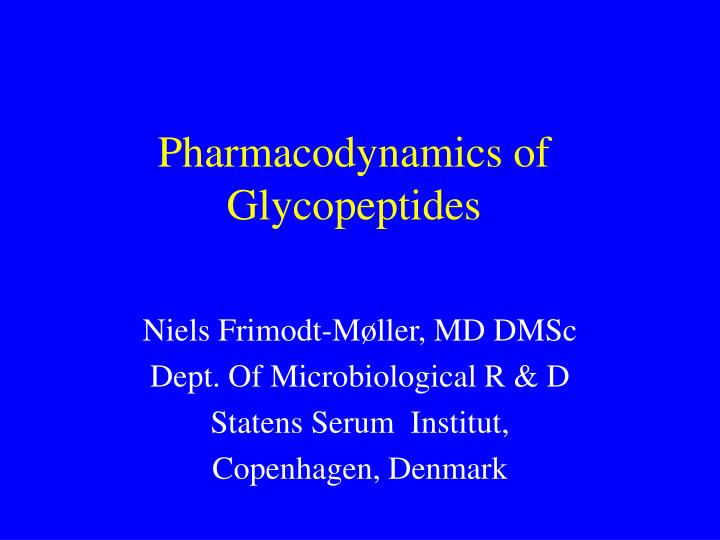 pharmacodynamics of glycopeptides