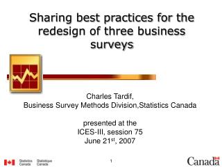 Sharing best practices for the redesign of three business surveys