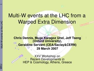Multi-W events at the LHC from a Warped Extra Dimension