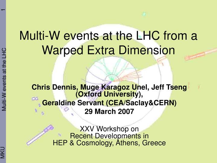 multi w events at the lhc from a warped extra dimension