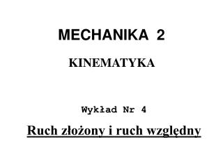 mechanika 2