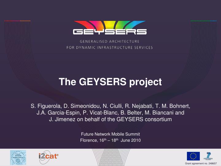 the geysers project