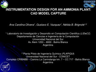 INSTRUMENTATION DESIGN FOR AN AMMONIA PLANT: CAD MODEL CAPTURE
