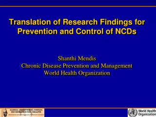 Does evidence exist to inform NCD policies? How can evidence be translated into policies?