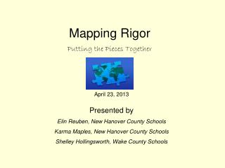Mapping Rigor Putting the Pieces Together