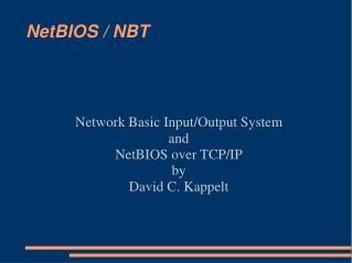 NetBIOS / NBT