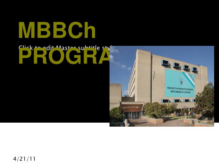 mbbch programme