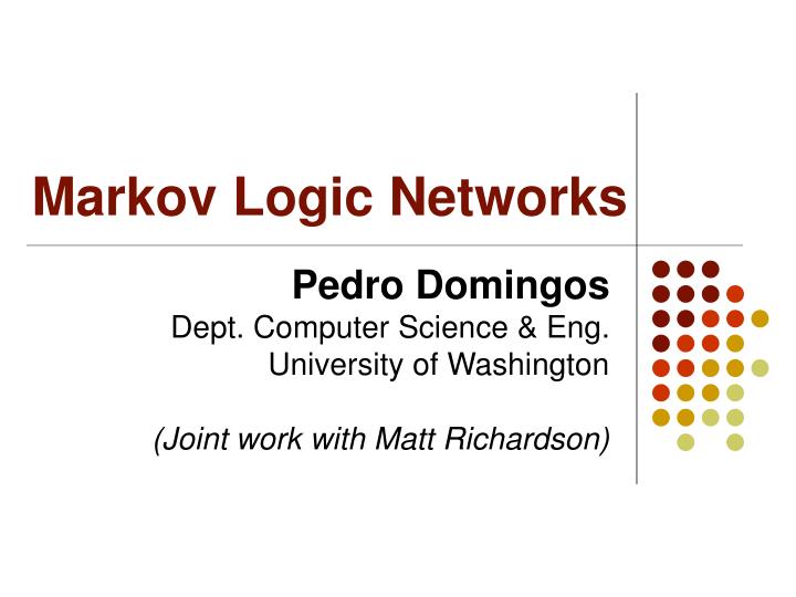 markov logic networks