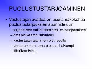 puolustustarjoaminen