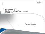 FOCWIZARDS: MacGyver Solving Problems with GUI or Code - slide 1
