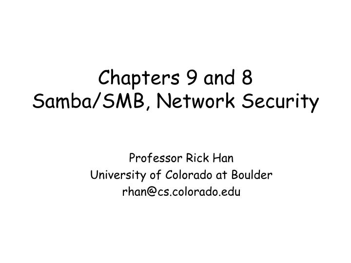 chapters 9 and 8 samba smb network security