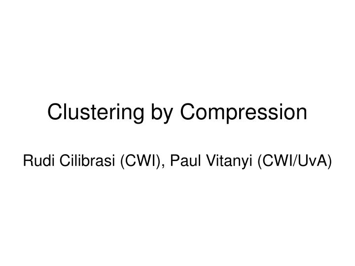 clustering by compression
