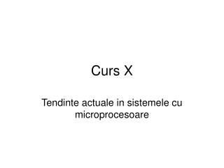 curs x