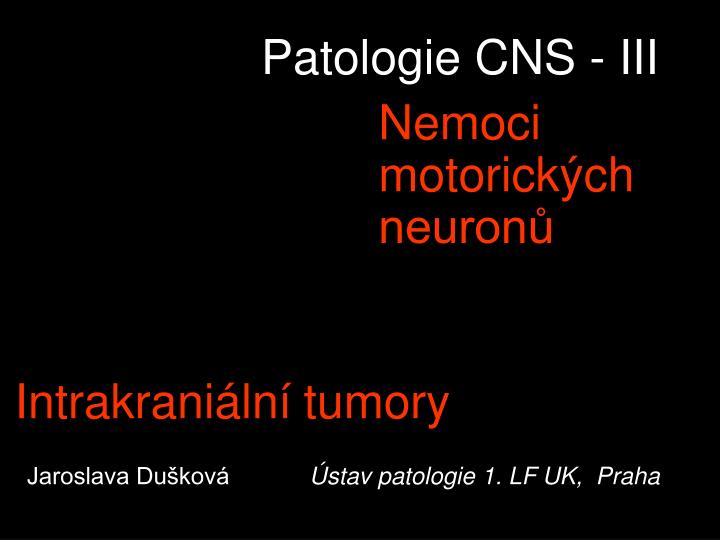 patologie cns iii