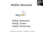 MySQL Advanced - slide 1