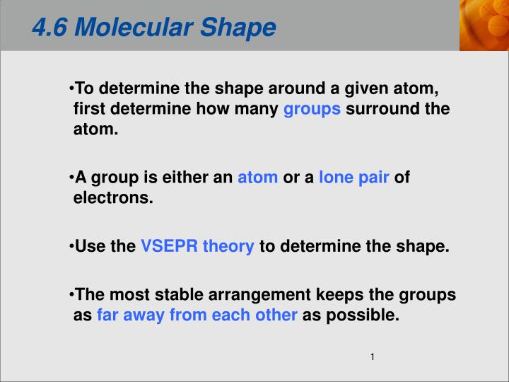 4 6 molecular shape