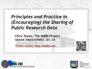 Principles and Practice in (Encouraging) the Sharing of Public Research Data