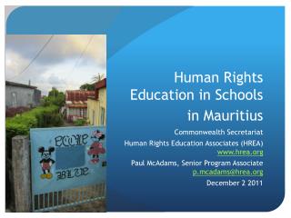 Human Rights Education in Schools in Mauritius