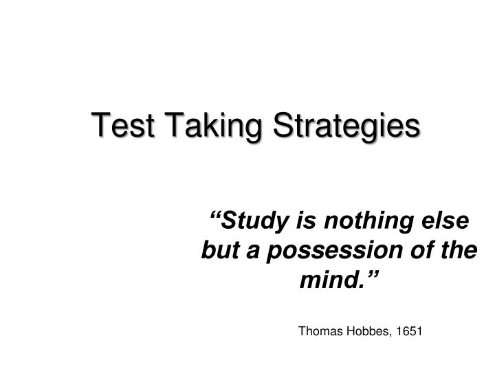 test taking strategies