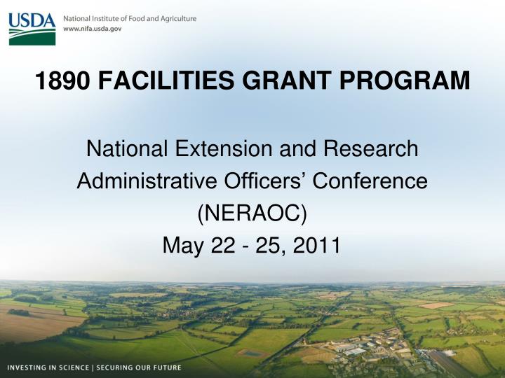 1890 facilities grant program