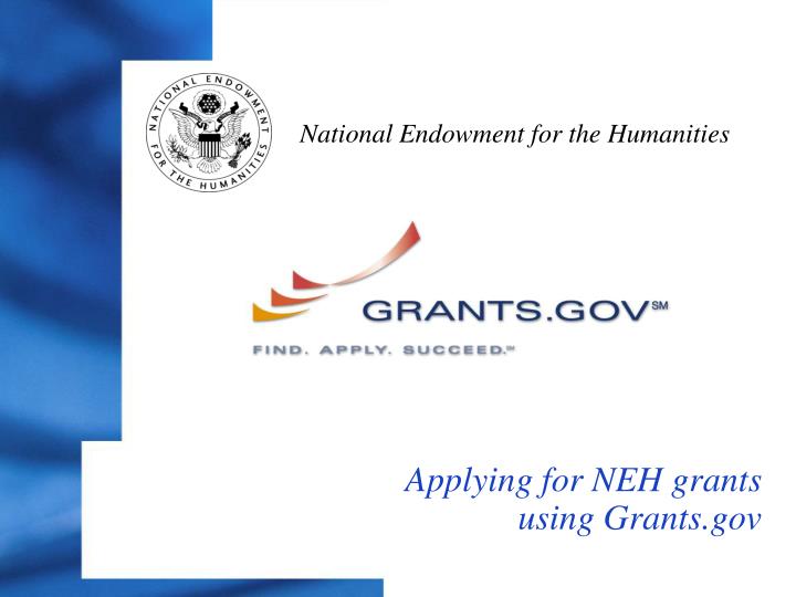 applying for neh grants using grants gov