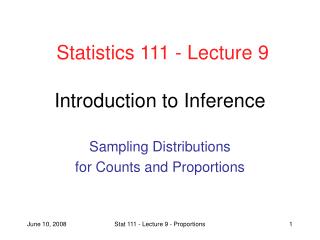 Introduction to Inference