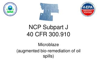 NCP Subpart J 40 CFR 300.910