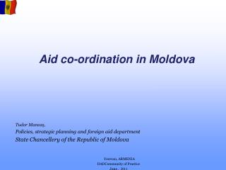 Aid co-ordination in Moldova