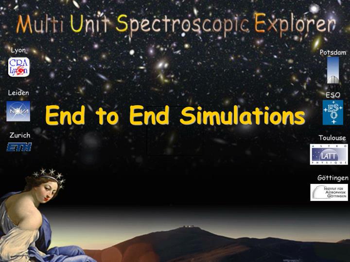 end to end simulations