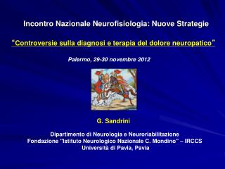 Incontro Nazionale Neurofisiologia: Nuove Strategie