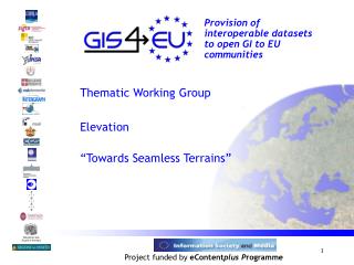 Provision of interoperable datasets to open GI to EU communities