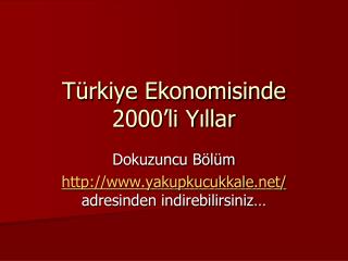 t rkiye ekonomisinde 2000 li y llar