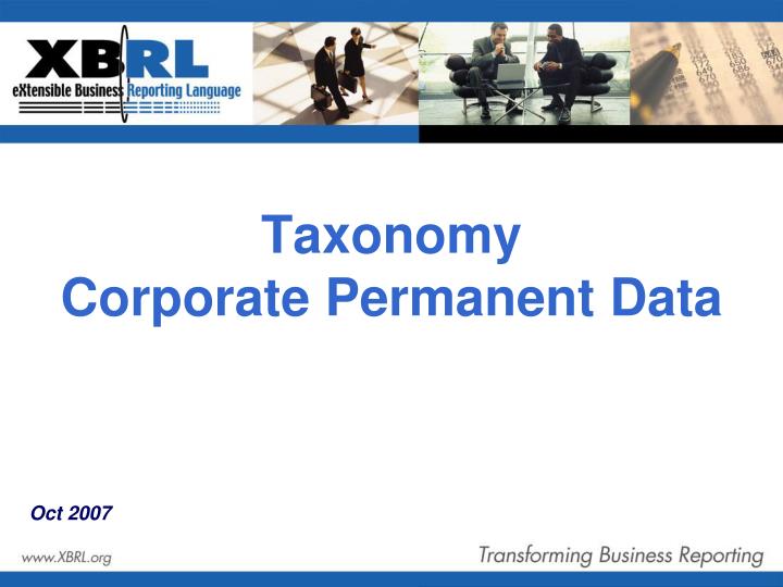 taxonomy corporate permanent data