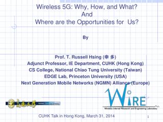 wireless 5g why how and what and where are the opportunities for us