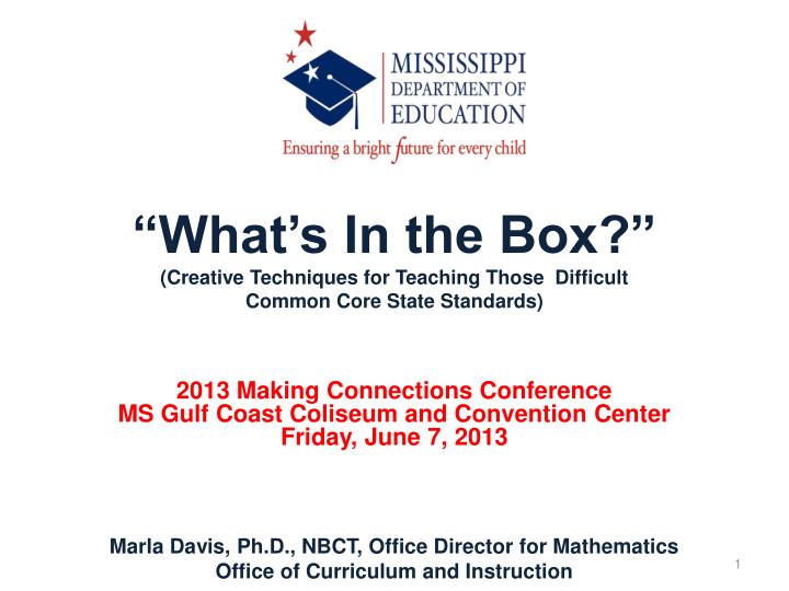 what s in the box creative techniques for teaching those difficult common core state standards