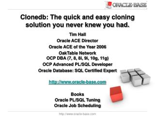 Clonedb: The quick and easy cloning solution you never knew you had.