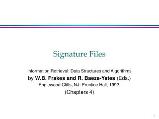 Signature Files