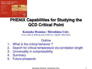 PHENIX Capabilities for Studying the QCD Critical Point