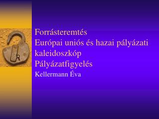 Forrásteremtés Európai uniós és hazai pályázati kaleidoszkóp Pályázatfigyelés