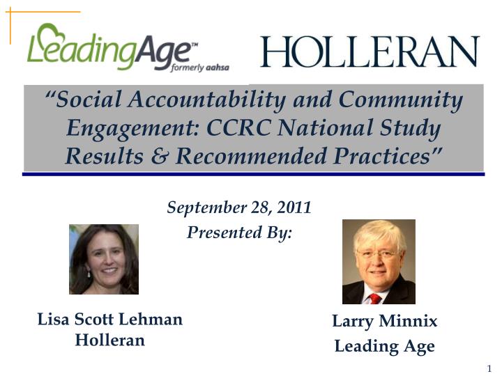 social accountability and community engagement ccrc national study results recommended practices