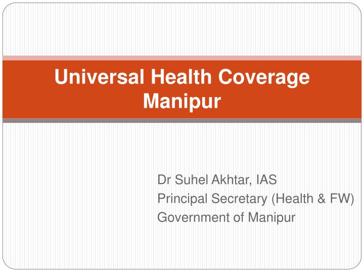 universal health coverage manipur