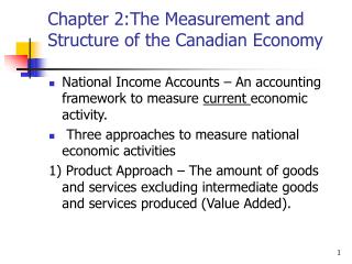 Chapter 2:The Measurement and Structure of the Canadian Economy